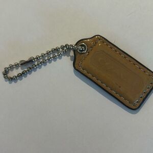 COACH Tan Leather Hang Tag